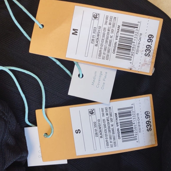 Kona Sol Ribbed Lace Up One Piece Swimsuit in Black - Picture 8 of 8